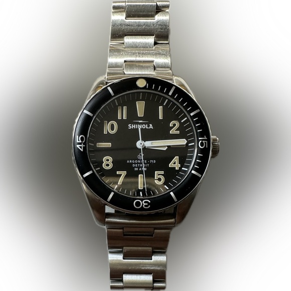 Shinola Other - Shinola The Duck 42mm Stainless Steel Black Dial Men's Watch
